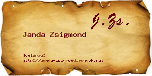 Janda Zsigmond névjegykártya